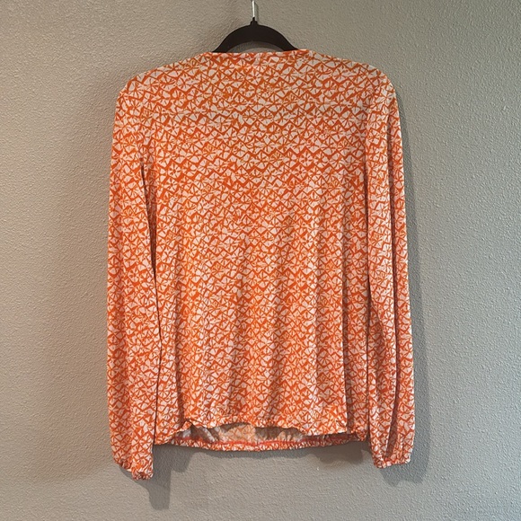 Michael Kors Orange and White Blouse - Picture 5 of 5
